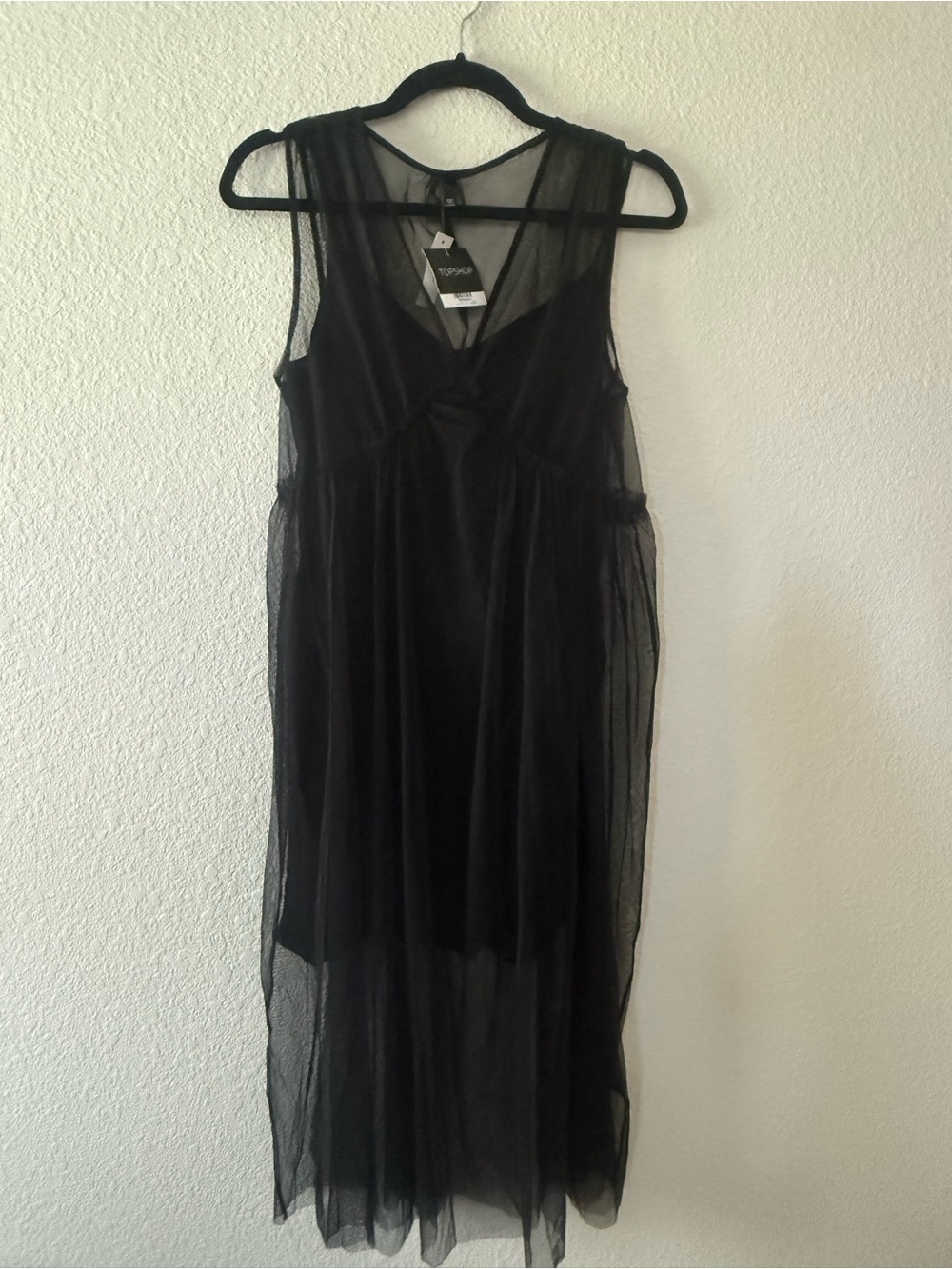 Black Sheer Overlay Maxi Dress - Top shop